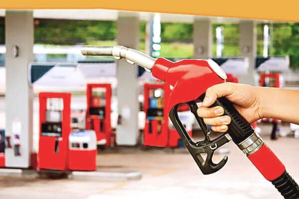 Plano general de una gasolinera
